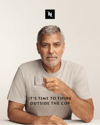Think outside the cup George Clooney